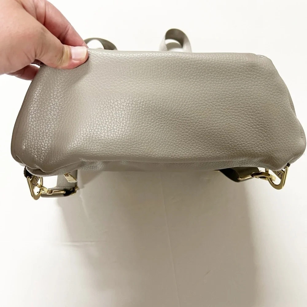 Fawn Design Gray Vegan Leather The Original 12 Pocket Diaper Bag Backpack